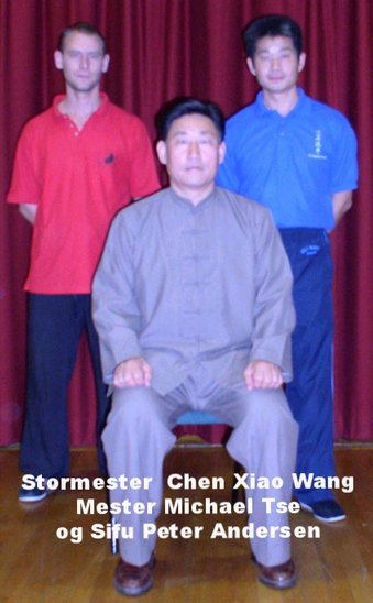 Stormester Chen Xiao Wang, Mester Michael Tse og Sifu Peter Andersen